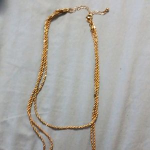 Beautiful loft shiny gold 3 layer necklace